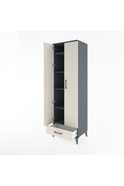 Hyperion Dolap 5 Raflı Tek Çekmeceli Tek Askılı 60x44x195 - S59M088V4B