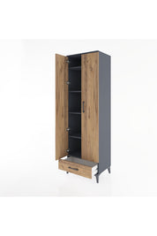 Hyperion Dolap 5 Raflı Tek Çekmeceli Tek Askılı 60x44x195 - S59M088V6B