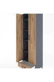 Hyperion Dolap 5 Raflı Tek Çekmeceli Tek Askılı 60x44x195 - S59M088V6B