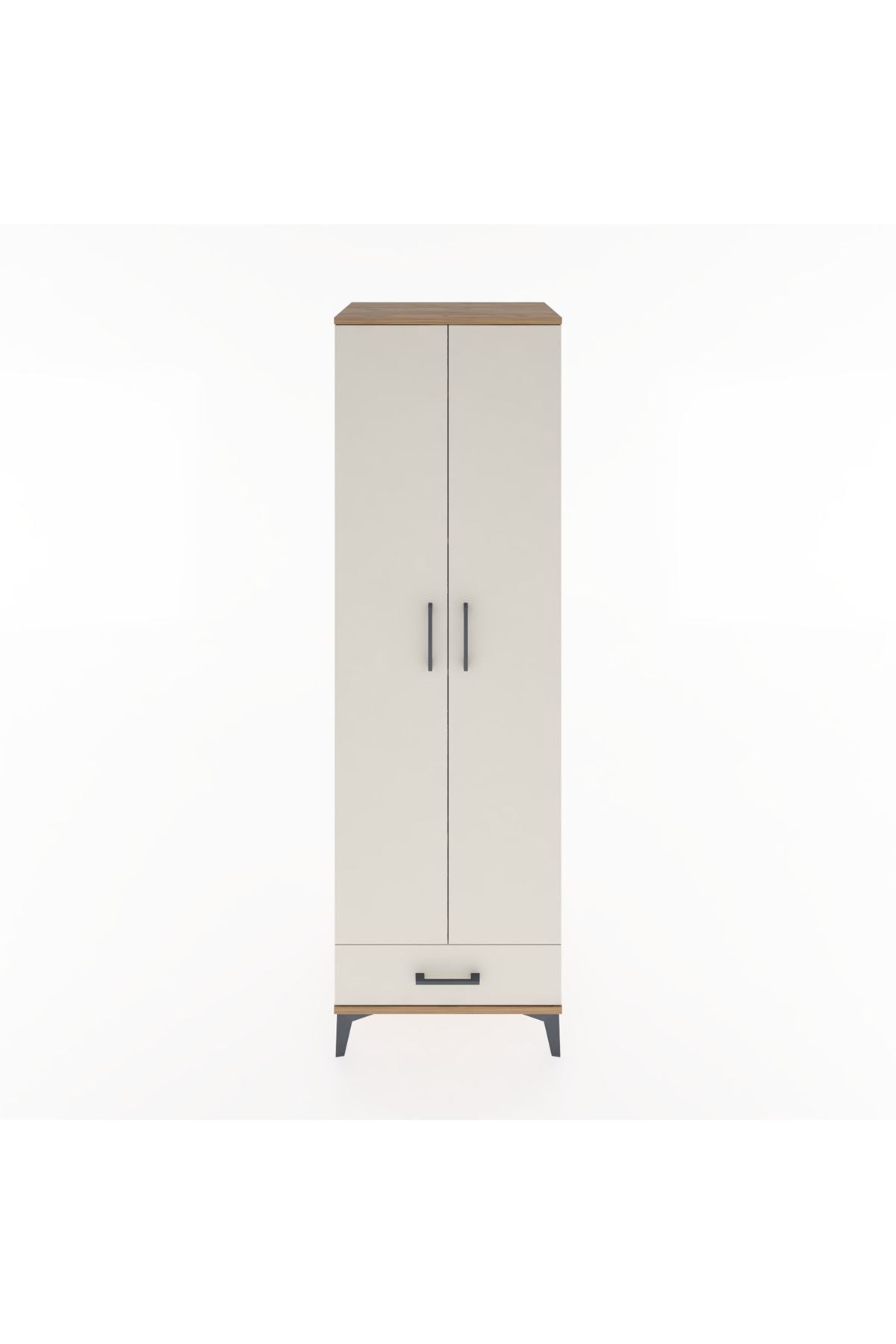 Hyperion Dolap 5 Raflı Tek Çekmeceli Tek Askılı 60x44x195 - S59M088V7B