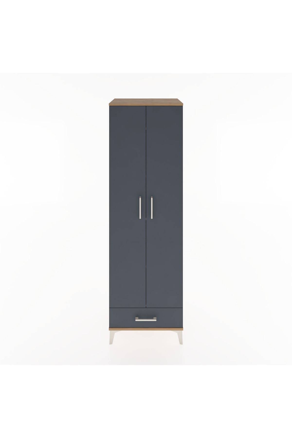 Hyperion Dolap 5 Raflı Tek Çekmeceli Tek Askılı 60x44x195 - S59M088V8B