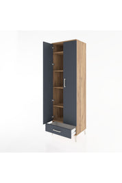 Hyperion Dolap 5 Raflı Tek Çekmeceli Tek Askılı 60x44x195 - S59M088V8B