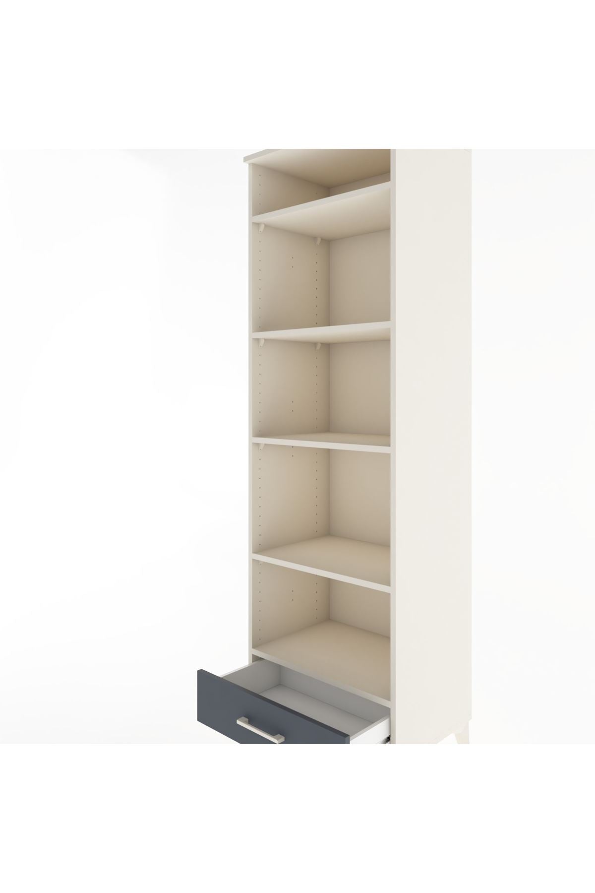 Hyperion Dolap 5 Raflı Tek Çekmeceli 60x44x195 - S59M089V2B