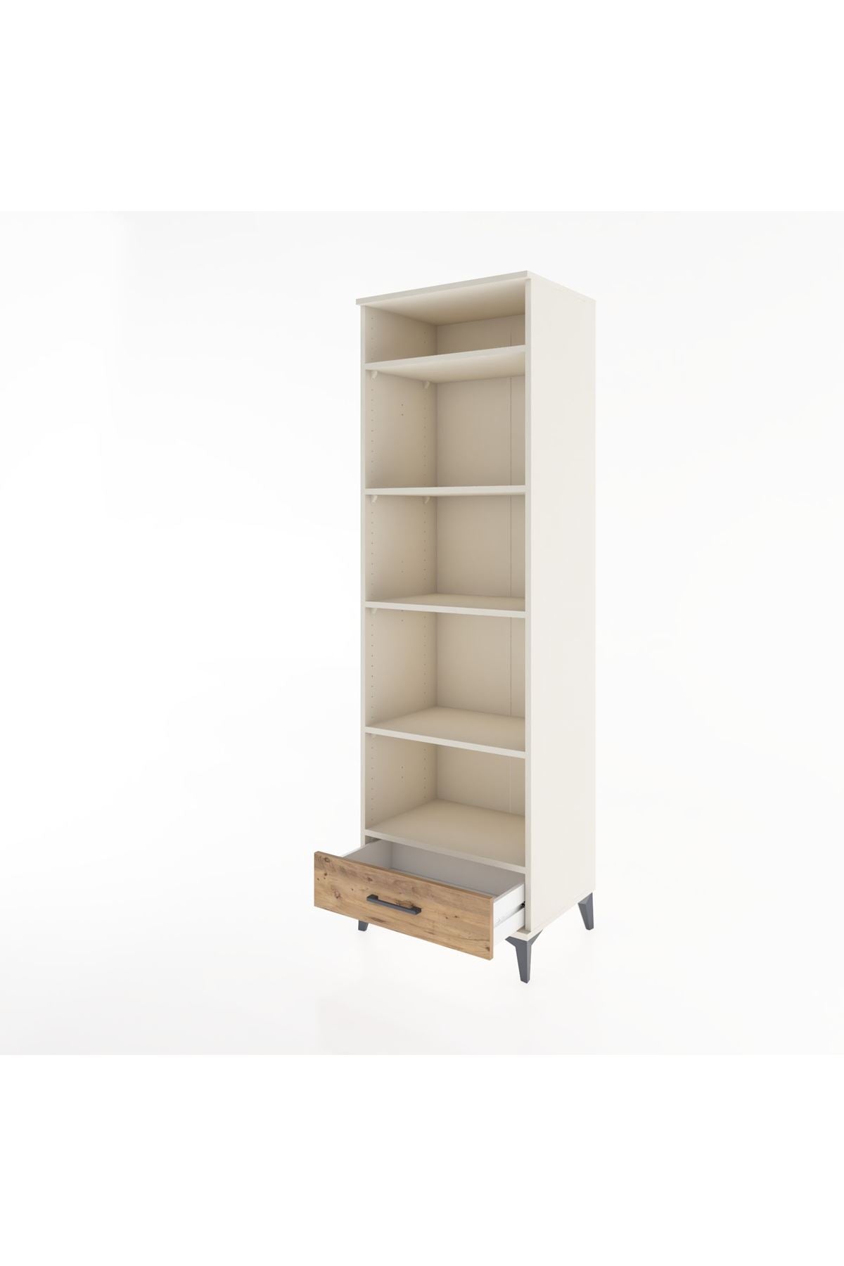 Hyperion Dolap 5 Raflı Tek Çekmeceli 60x44x195 - S59M089V3B