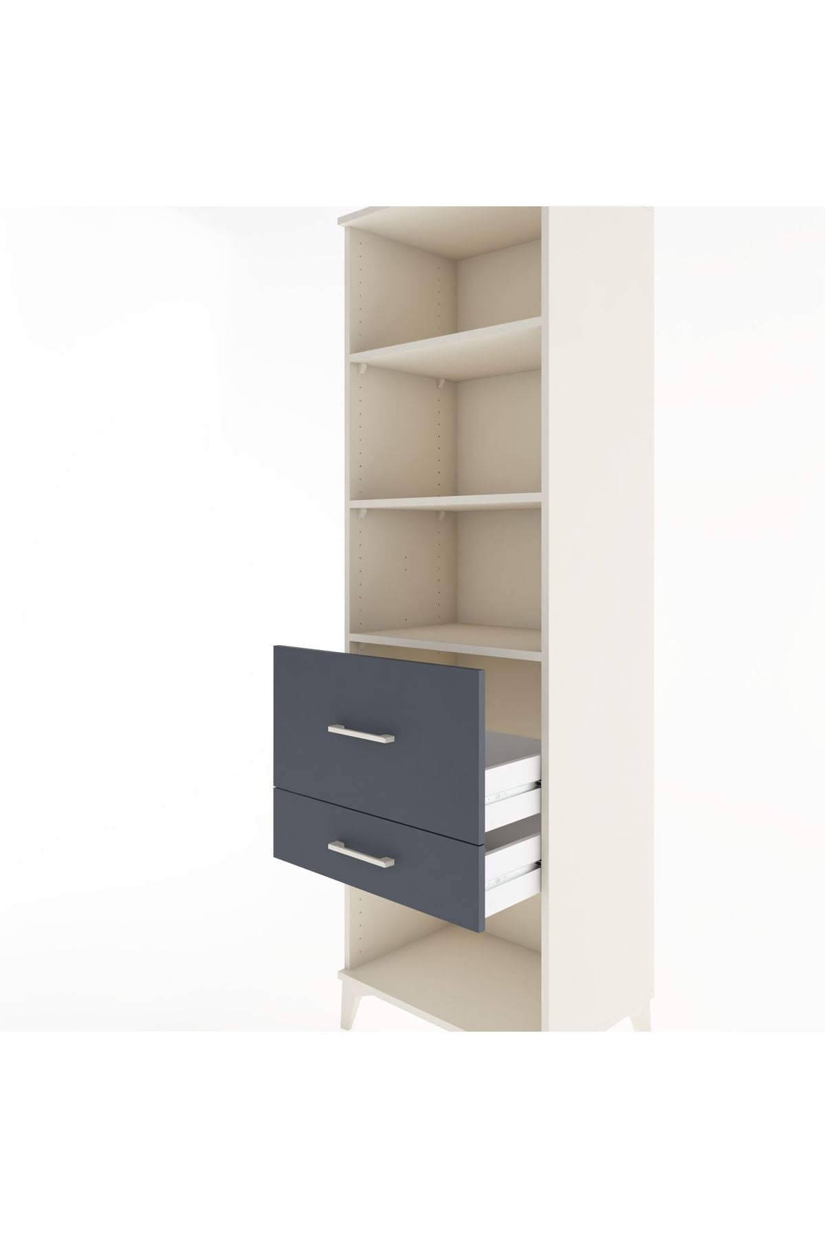 Hyperion Dolap 3 Raflı 2 Çekmeceli 60x44x195 - S59M090V2B