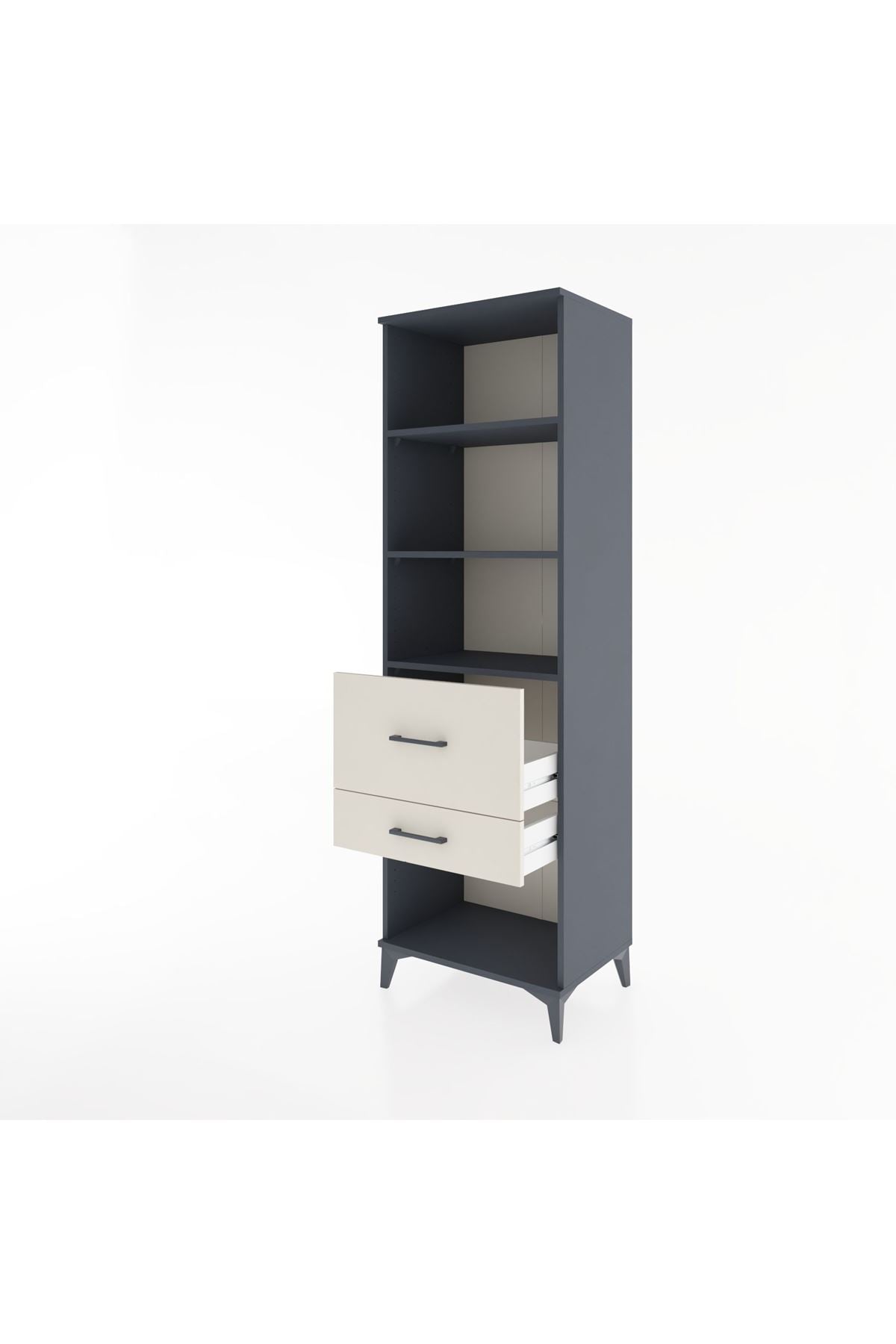 Hyperion Dolap 3 Raflı 2 Çekmeceli 60x44x195 - S59M090V4B