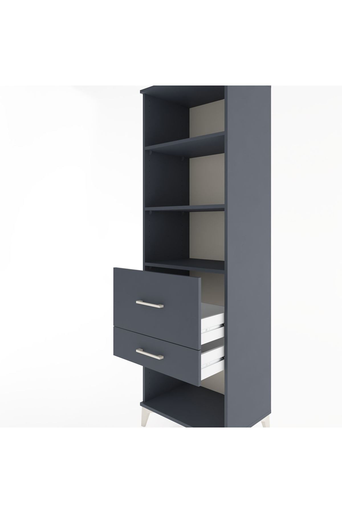 Hyperion Dolap 3 Raflı 2 Çekmeceli 60x44x195 - S59M090V5B