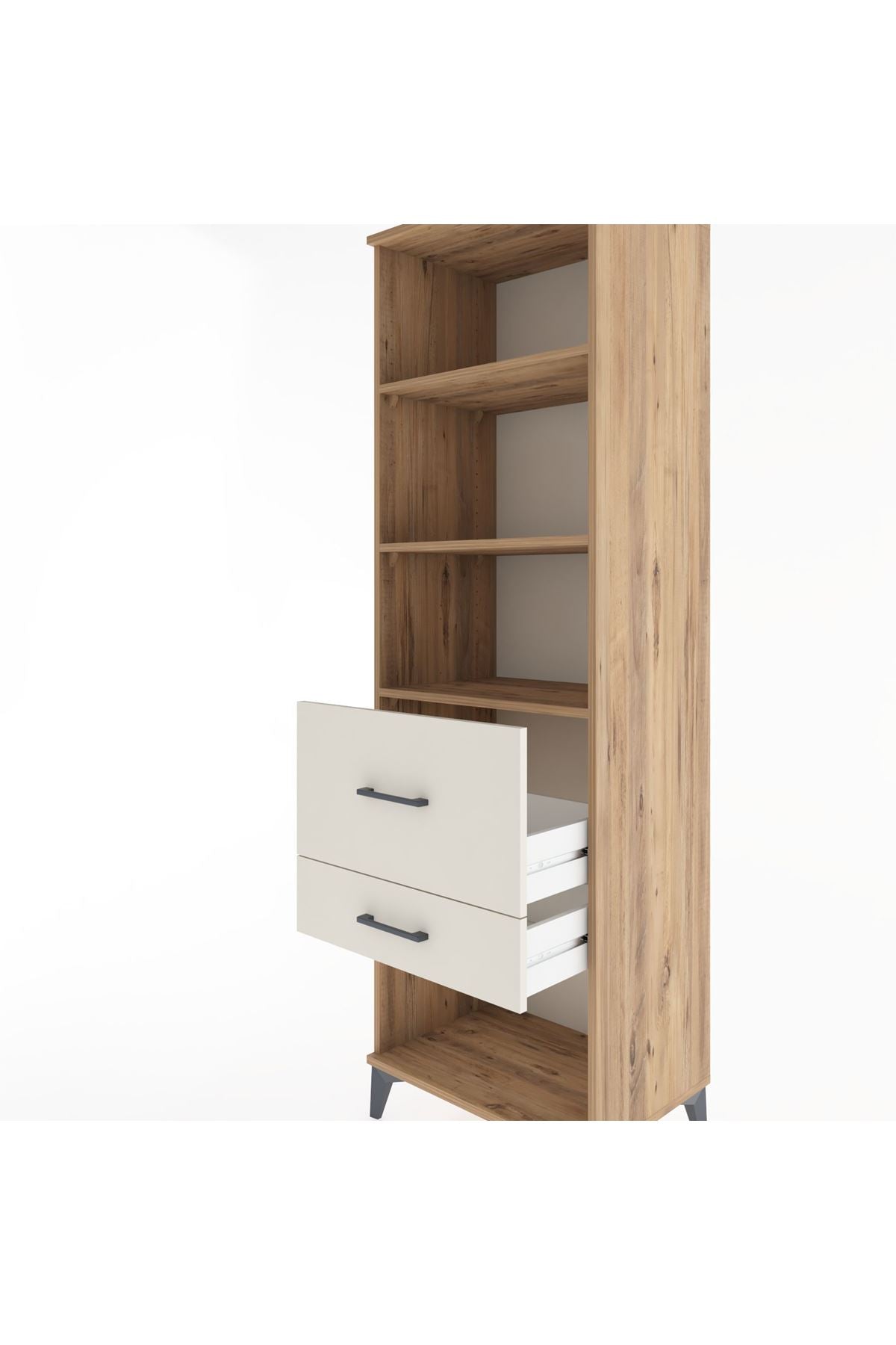 Hyperion Dolap 3 Raflı 2 Çekmeceli 60x44x195 - S59M090V7B