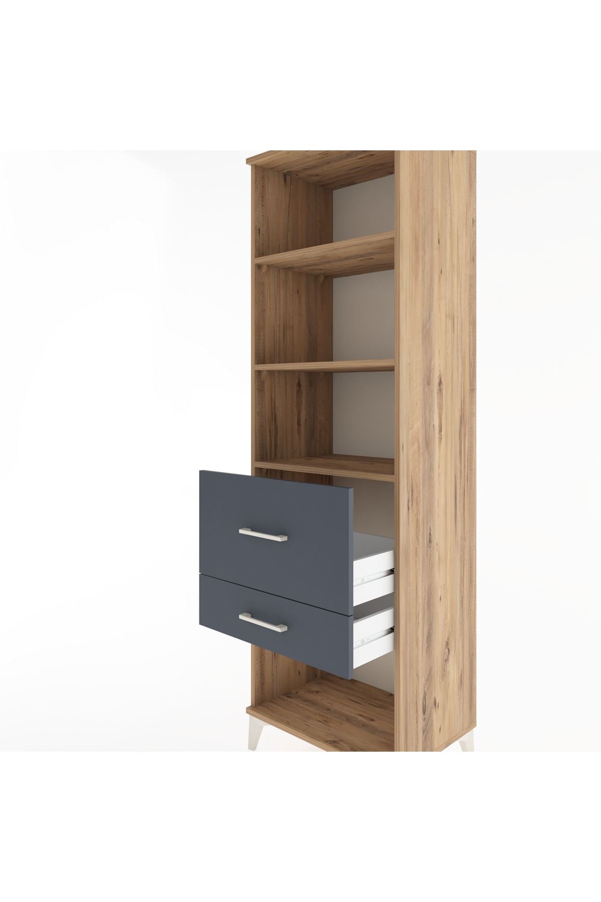 Hyperion Dolap 3 Raflı 2 Çekmeceli 60x44x195 - S59M090V8B