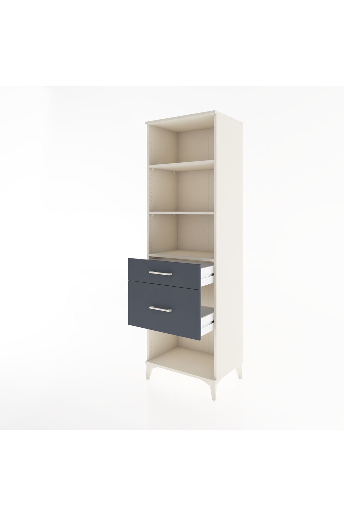 Hyperion Dolap 3 Raflı 2 Çekmeceli 60x44x195 - S59M091V2B