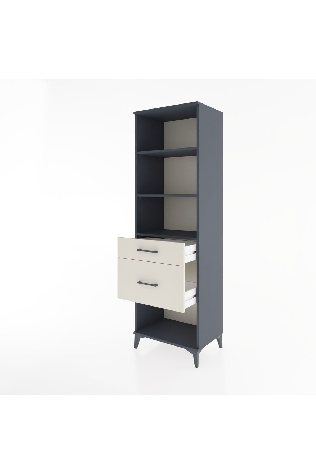 Hyperion Dolap 3 Raflı 2 Çekmeceli 60x44x195 - S59M091V4B