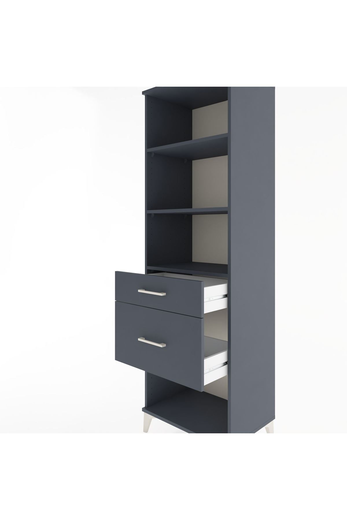 Hyperion Dolap 3 Raflı 2 Çekmeceli 60x44x195 - S59M091V5B