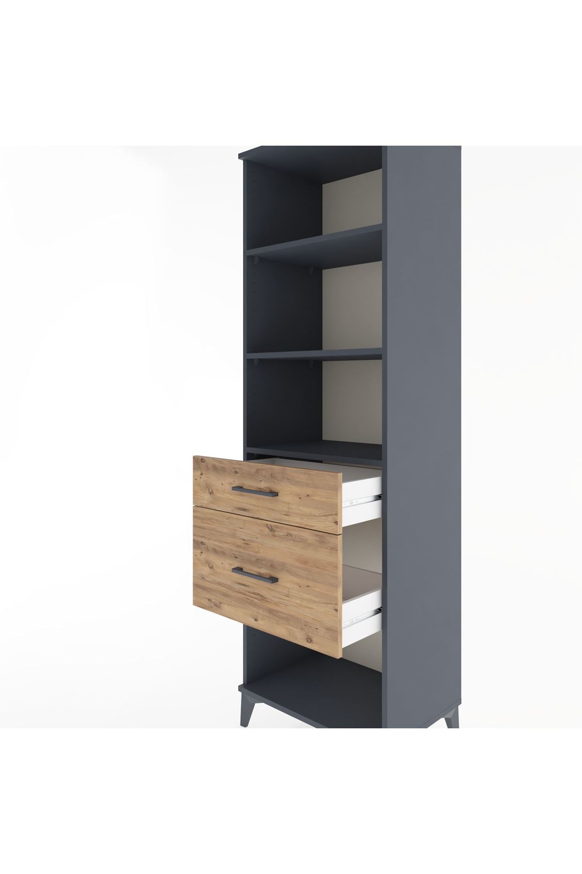 Hyperion Dolap 3 Raflı 2 Çekmeceli 60x44x195 - S59M091V6B