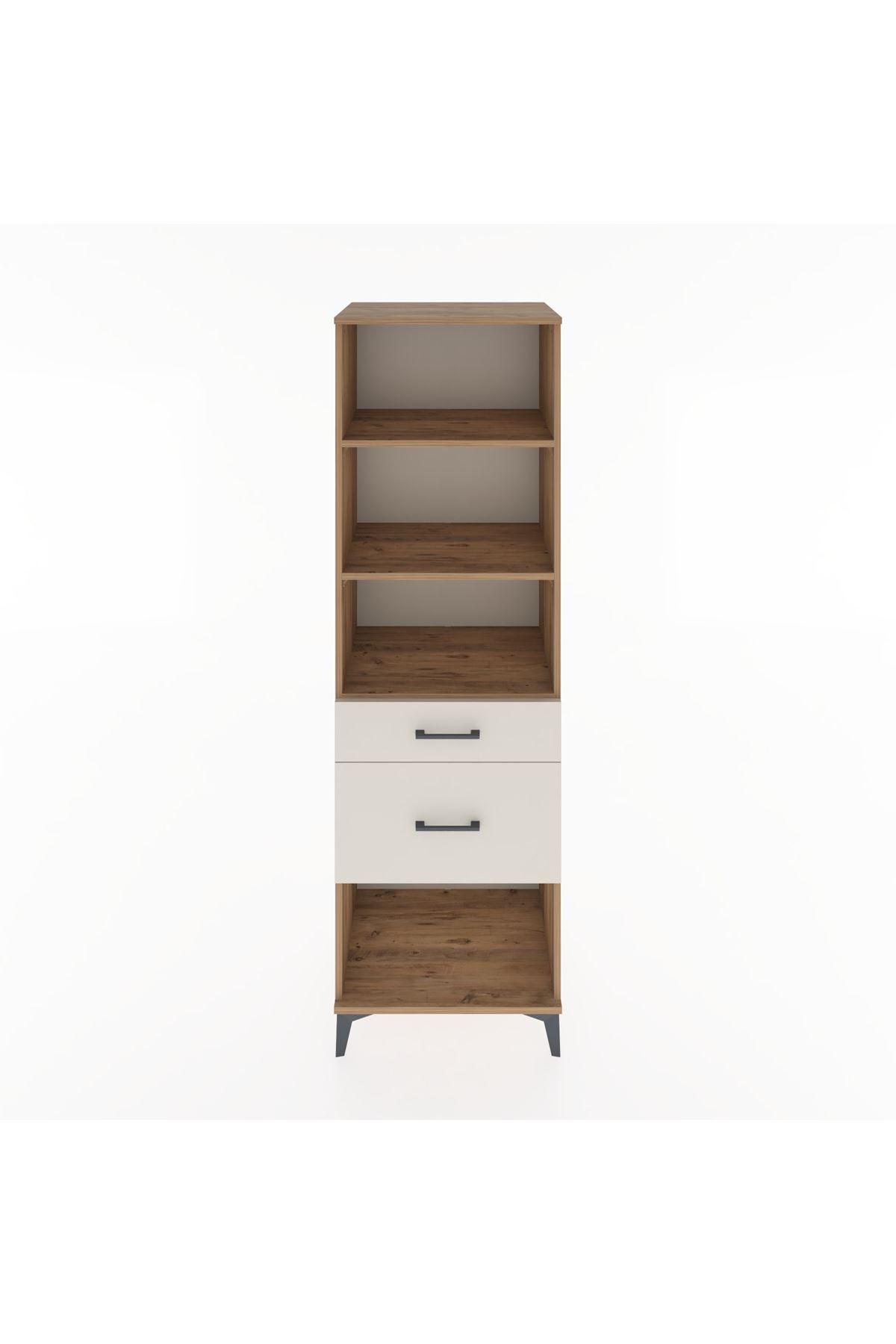 Hyperion Dolap 3 Raflı 2 Çekmeceli 60x44x195 - S59M091V7B
