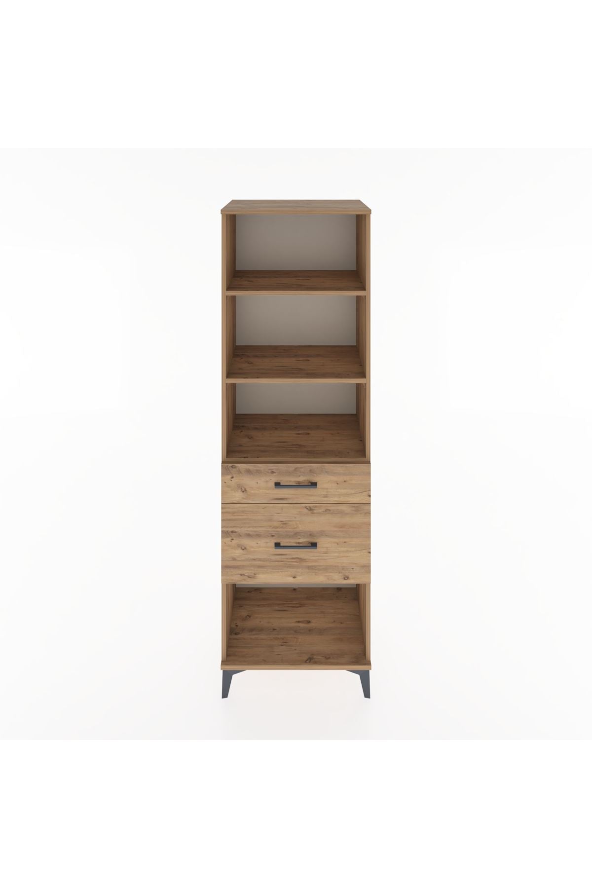 Hyperion Dolap 3 Raflı 2 Çekmeceli 60x44x195 - S59M091V9B