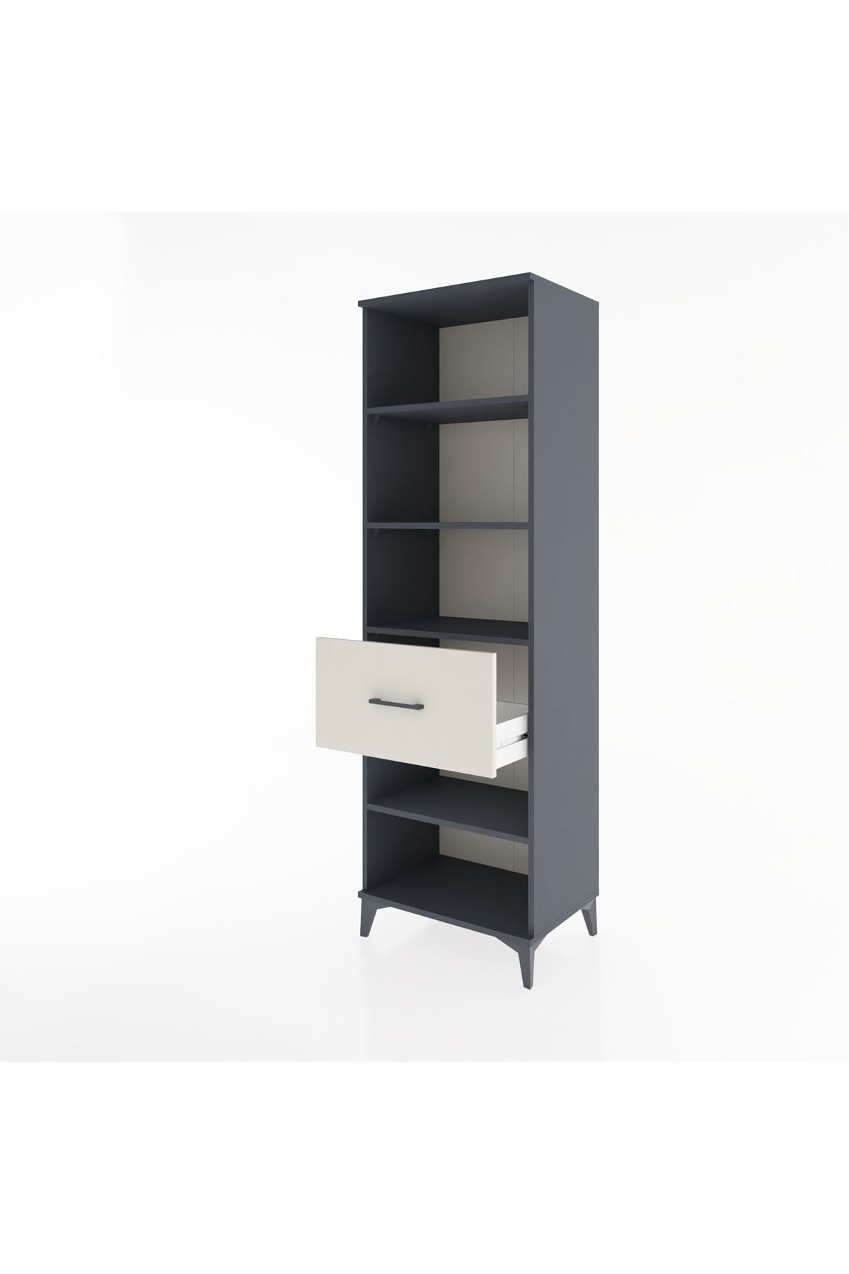 Hyperion Dolap 4 Raflı Tek Çekmeceli 60x44x195 - S59M092V4B