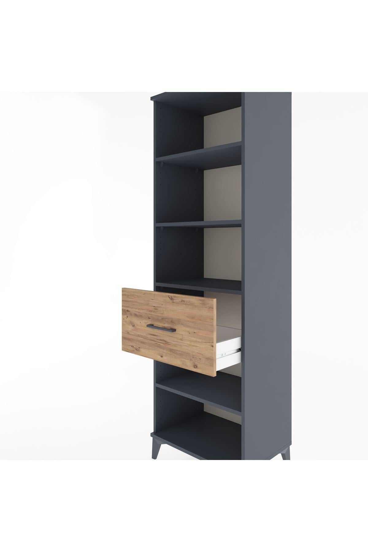 Hyperion Dolap 4 Raflı Tek Çekmeceli 60x44x195 - S59M092V6B