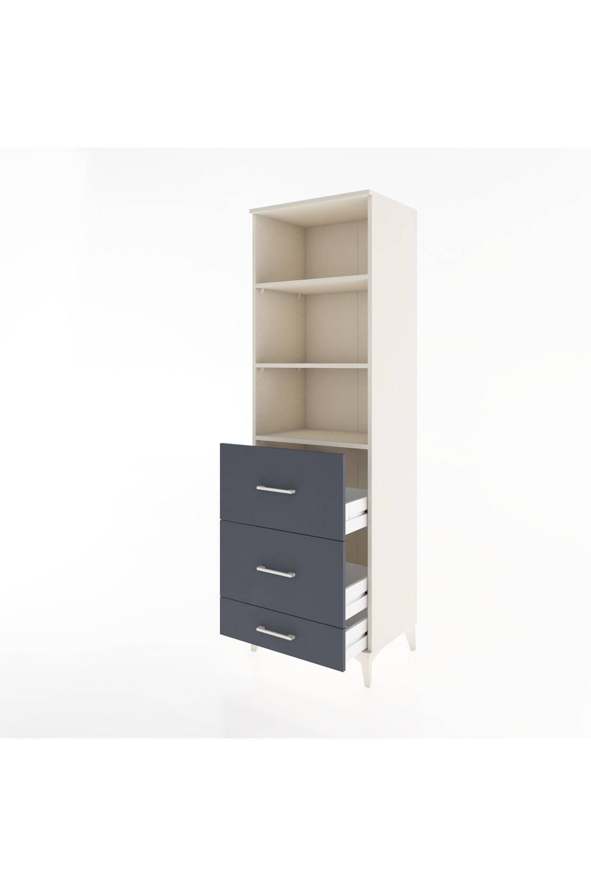 Hyperion Dolap 3 Raflı 3 Çekmeceli 60x44x195 - S59M093V2B