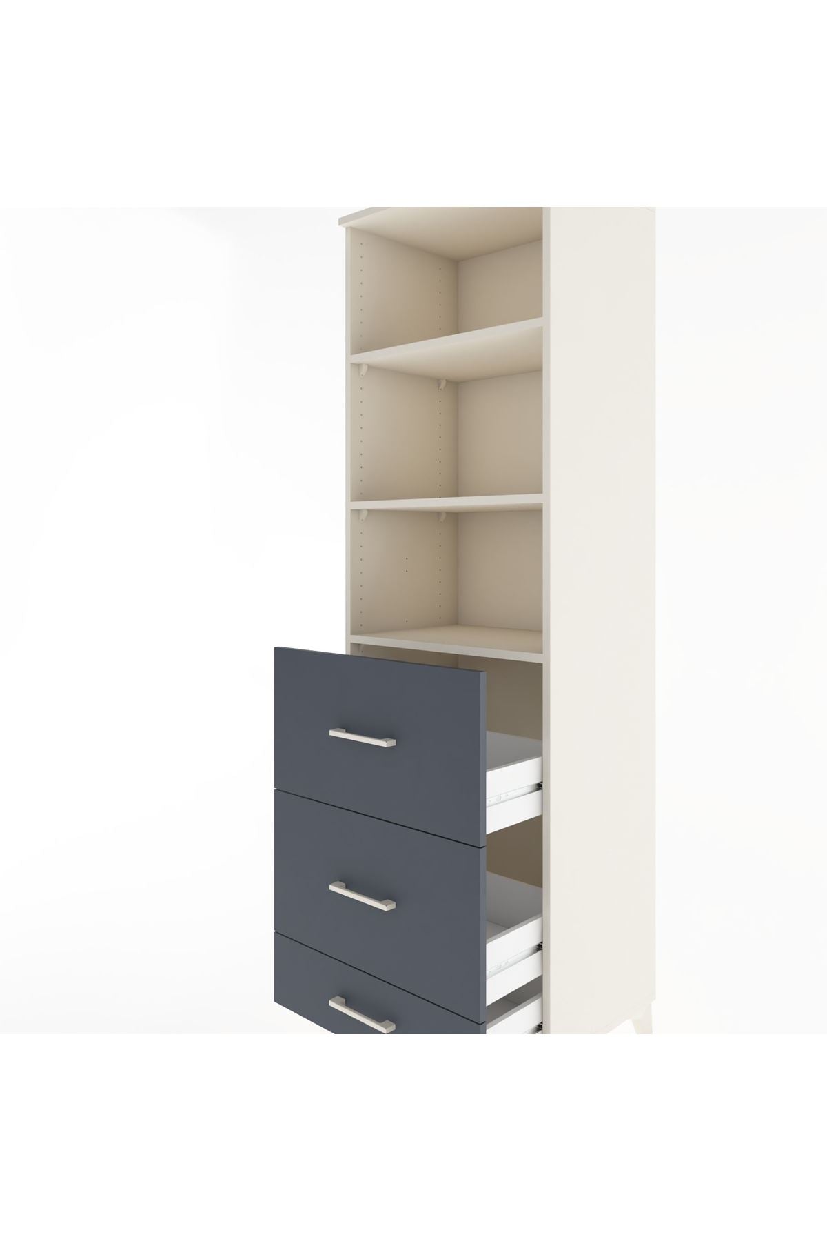 Hyperion Dolap 3 Raflı 3 Çekmeceli 60x44x195 - S59M093V2B