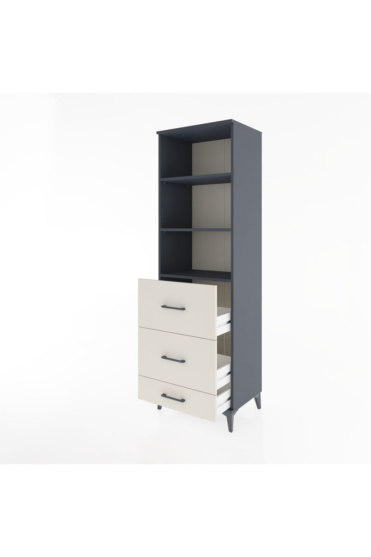 Hyperion Dolap 3 Raflı 3 Çekmeceli 60x44x195 - S59M093V4B