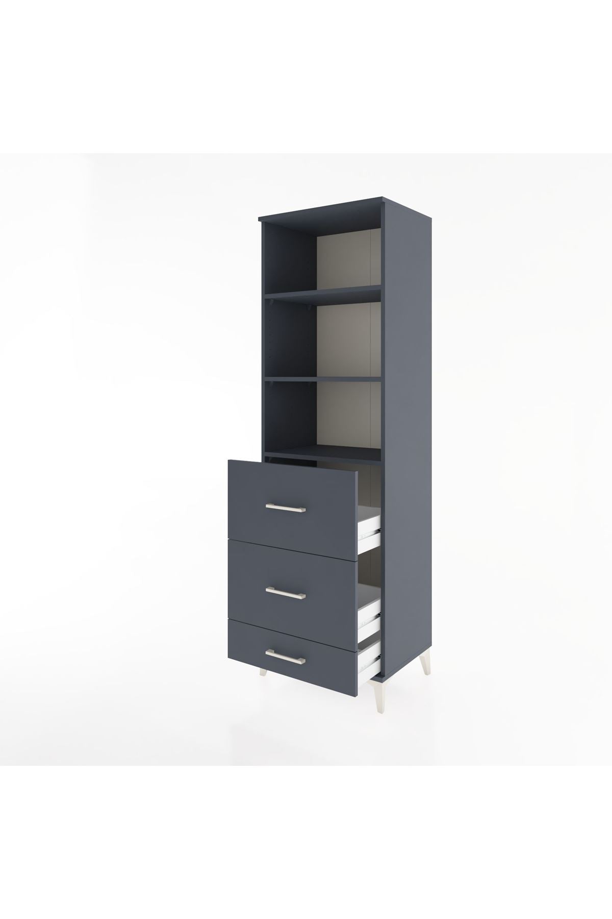 Hyperion Dolap 3 Raflı 3 Çekmeceli 60x44x195 - S59M093V5B