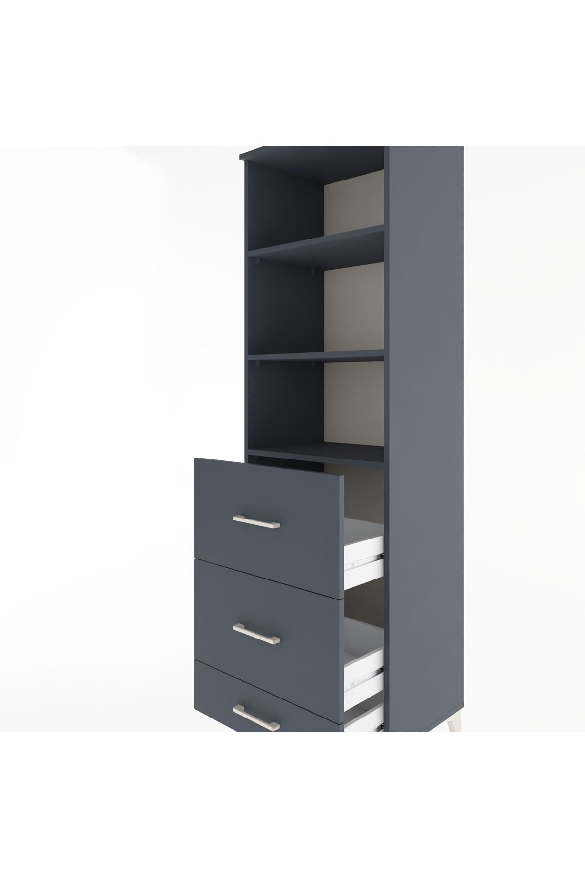 Hyperion Dolap 3 Raflı 3 Çekmeceli 60x44x195 - S59M093V5B