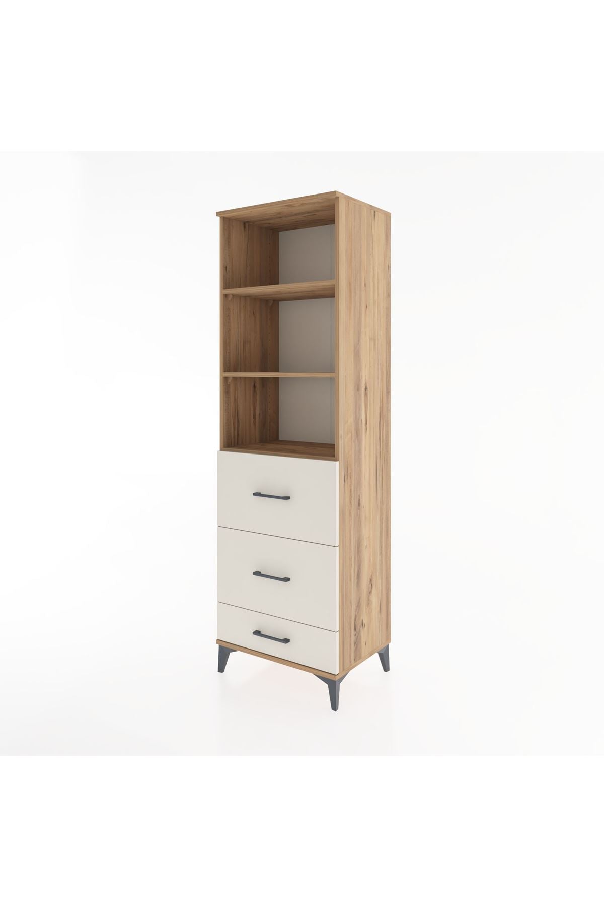 Hyperion Dolap 3 Raflı 3 Çekmeceli 60x44x195 - S59M093V7B