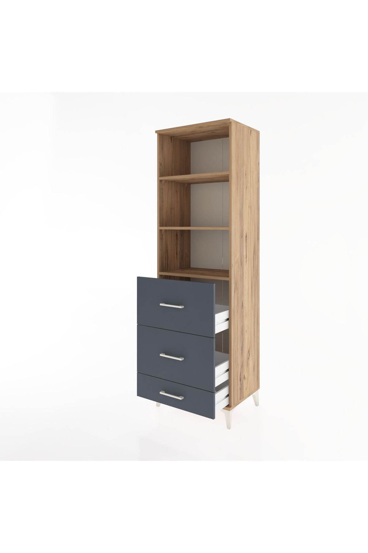 Hyperion Dolap 3 Raflı 3 Çekmeceli 60x44x195 - S59M093V8B