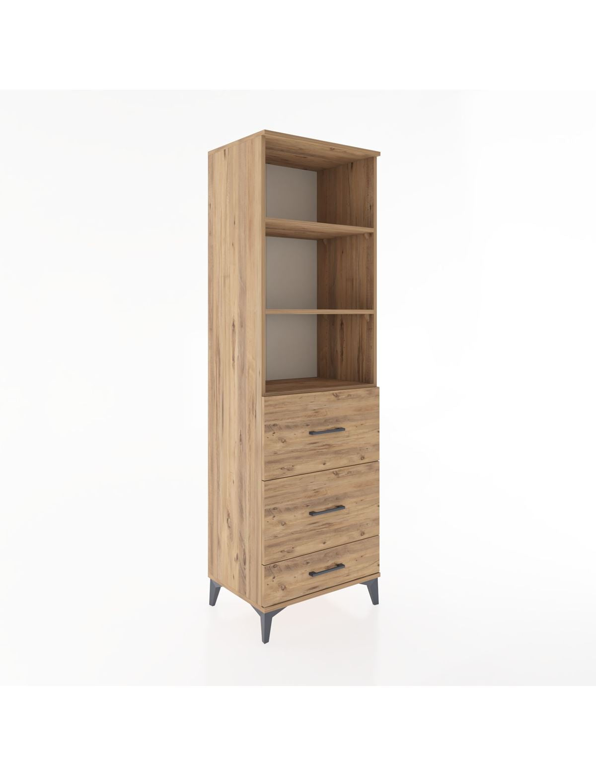 Hyperion Dolap 3 Raflı 3 Çekmeceli 60x44x195 - S59M093V9B