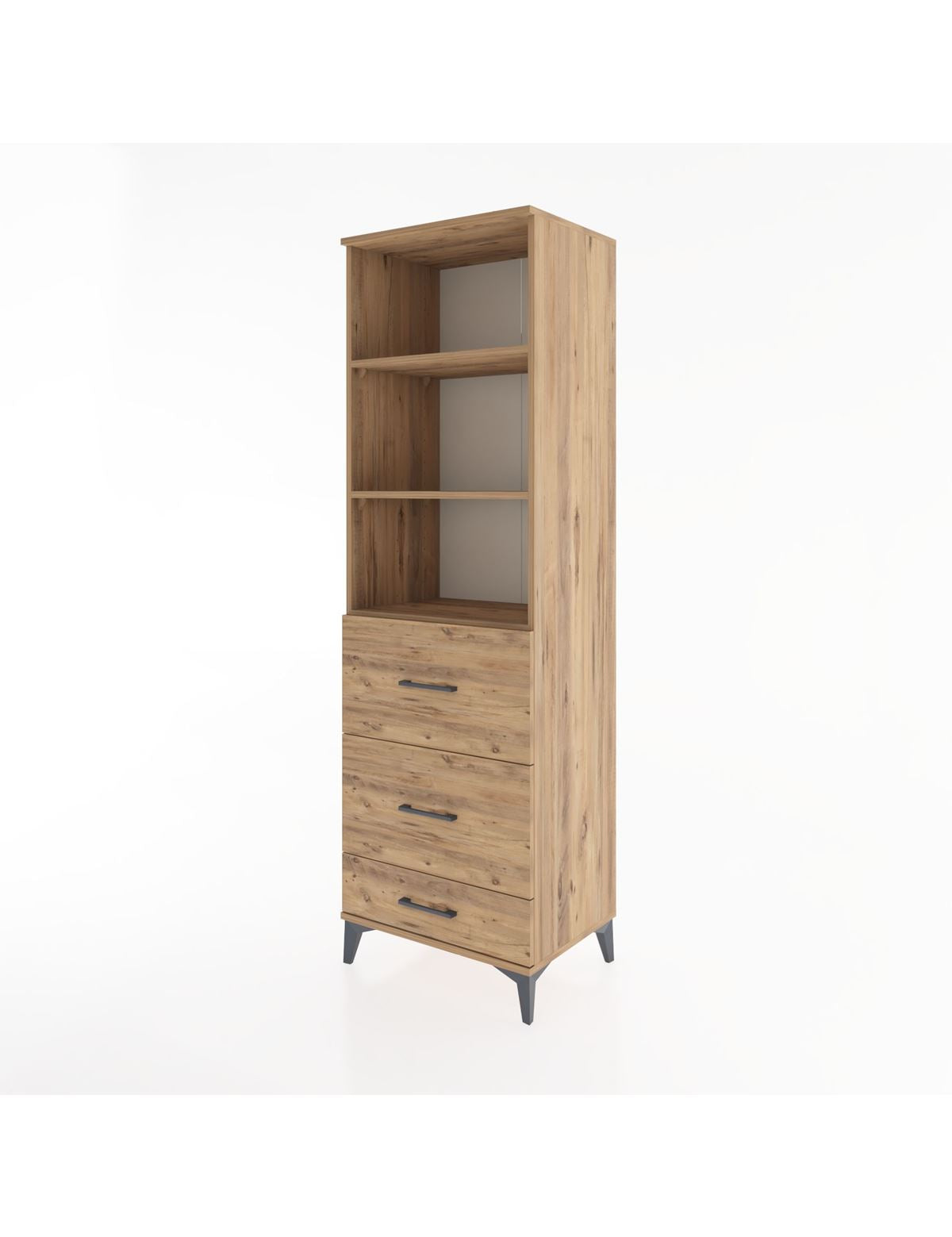 Hyperion Dolap 3 Raflı 3 Çekmeceli 60x44x195 - S59M093V9B