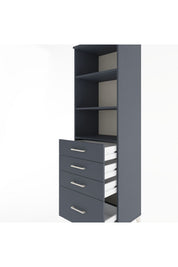 Hyperion Dolap 3 Raflı 4 Çekmeceli 60x44x195 - S59M094V5B