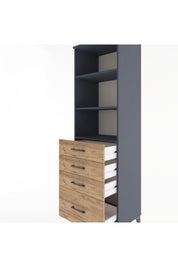Hyperion Dolap 3 Raflı 4 Çekmeceli 60x44x195 - S59M094V6B