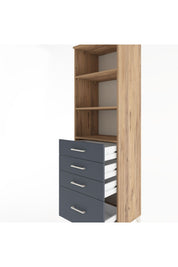Hyperion Dolap 3 Raflı 4 Çekmeceli 60x44x195 - S59M094V8B