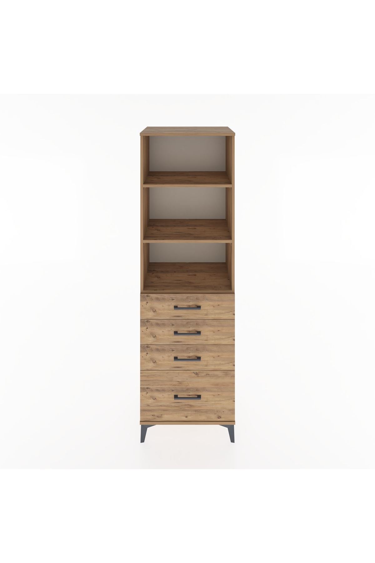 Hyperion Dolap 3 Raflı 4 Çekmeceli 60x44x195 - S59M094V9B
