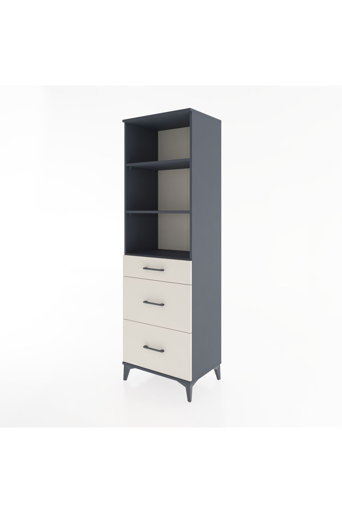 Hyperion Dolap 3 Raflı 3 Çekmeceli 60x44x195 - S59M095V4B