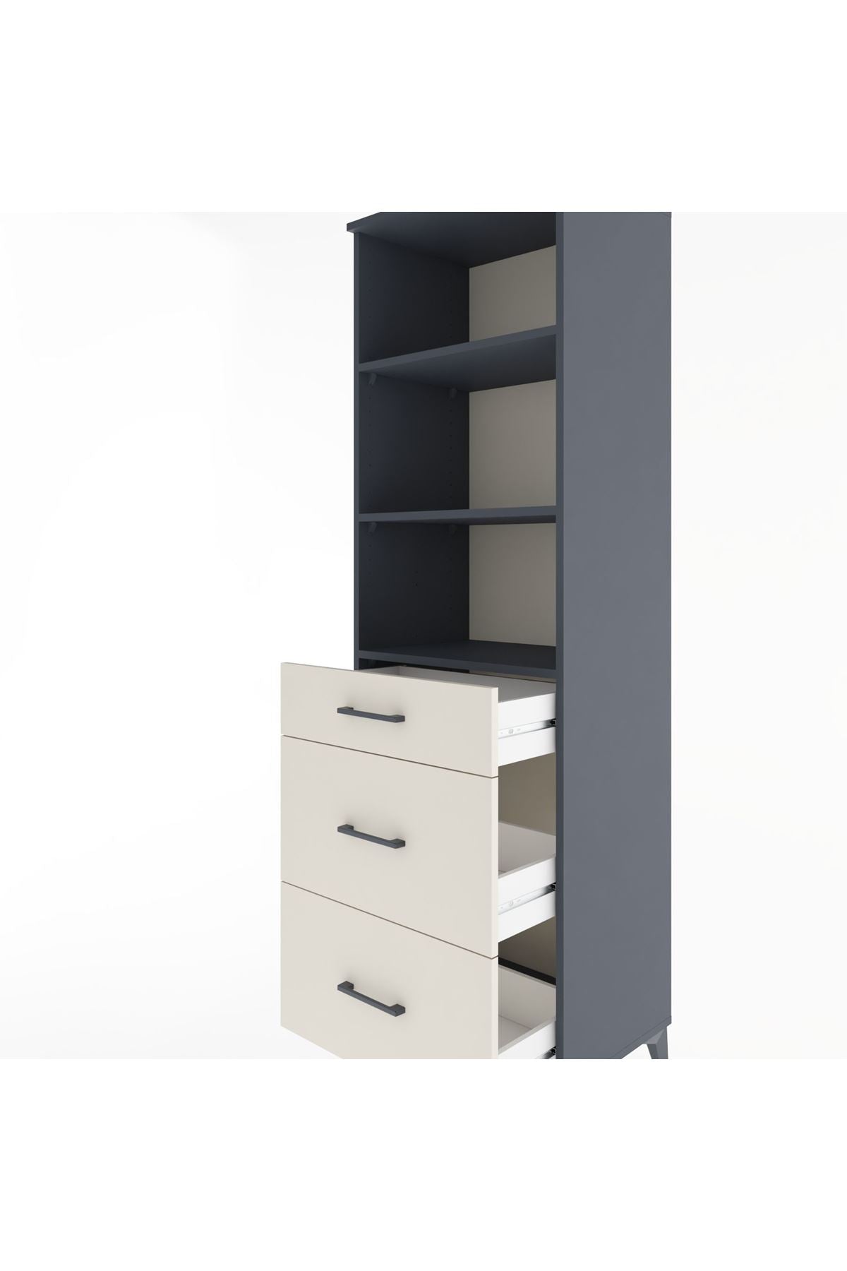 Hyperion Dolap 3 Raflı 3 Çekmeceli 60x44x195 - S59M095V4B