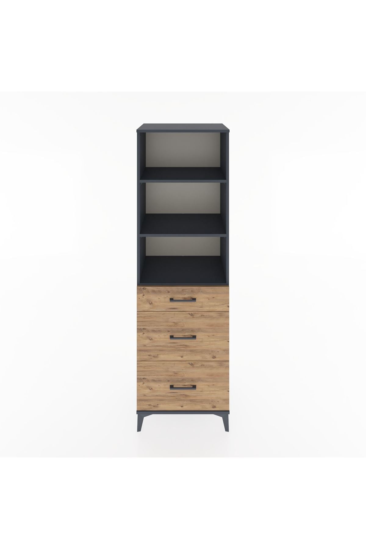 Hyperion Dolap 3 Raflı 3 Çekmeceli 60x44x195 - S59M095V6B