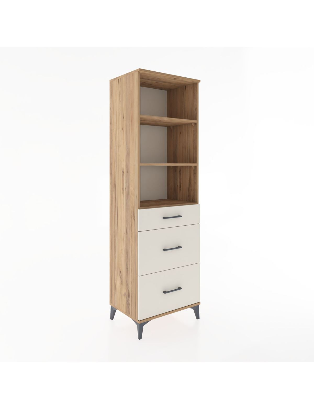 Hyperion Dolap 3 Raflı 3 Çekmeceli 60x44x195 - S59M095V7B