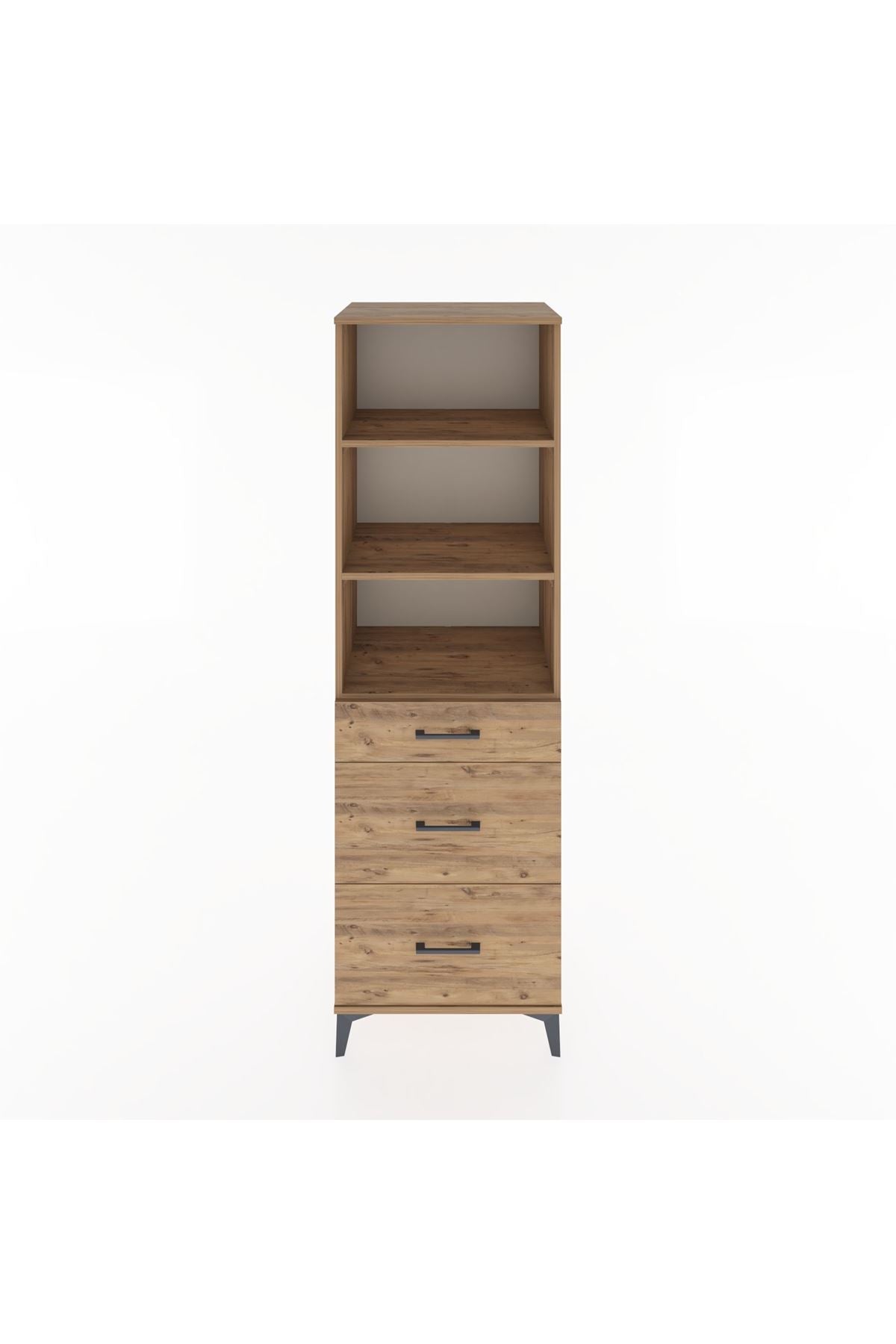 Hyperion Dolap 3 Raflı 3 Çekmeceli 60x44x195 - S59M095V9B