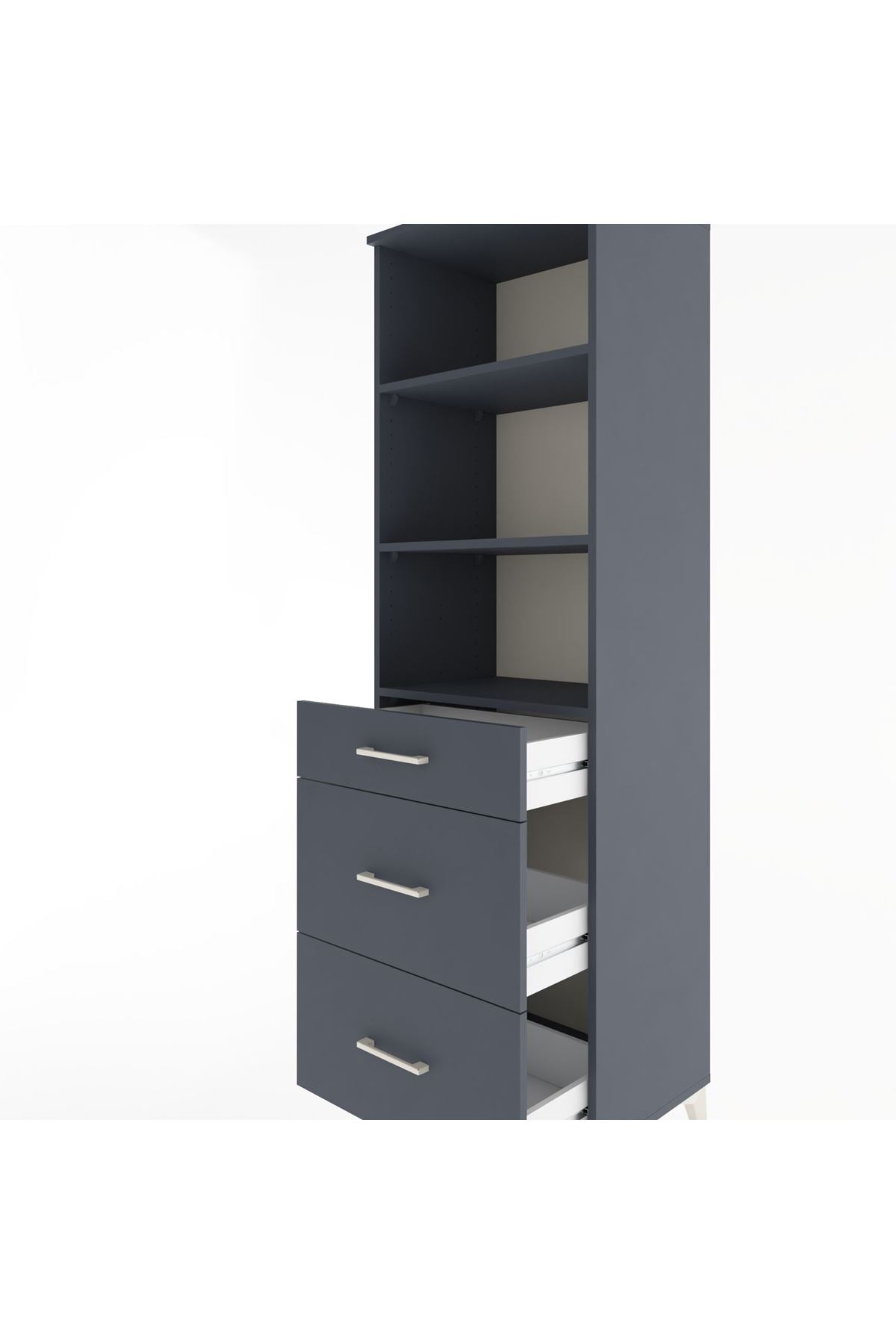 Hyperion Dolap 3 Raflı 3 Çekmeceli 60x44x195 - S59M096V5B