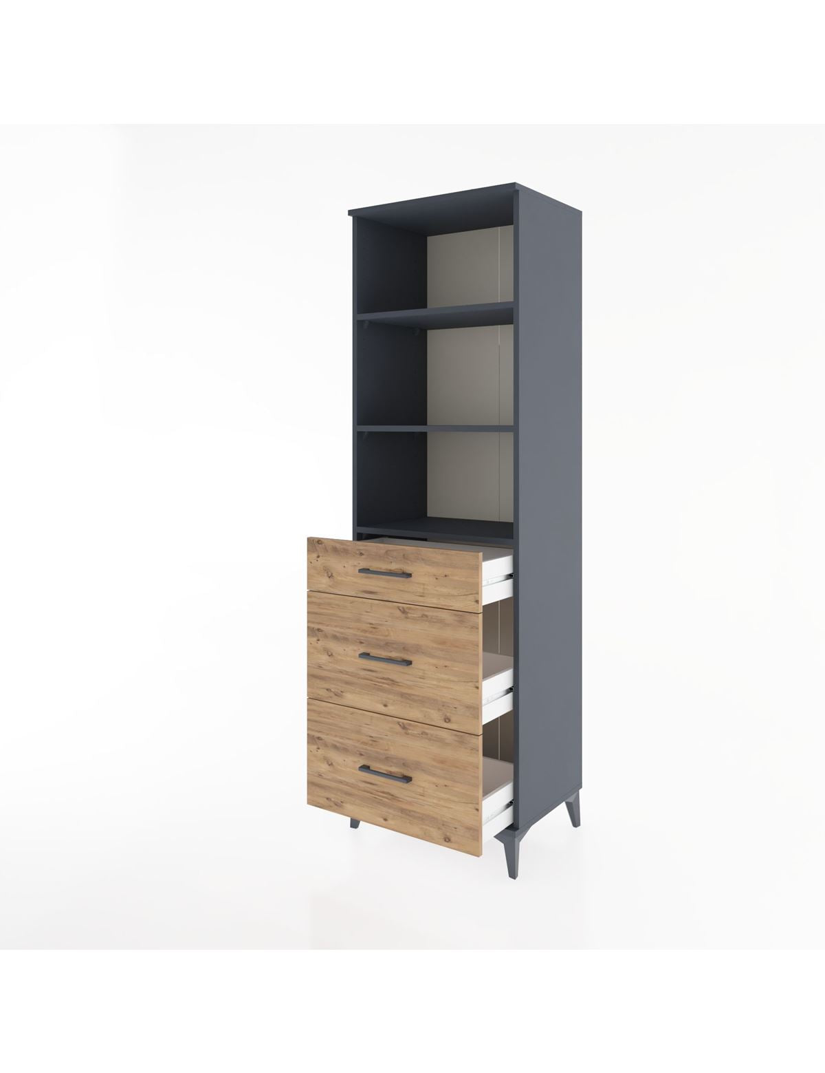 Hyperion Dolap 3 Raflı 3 Çekmeceli 60x44x195 - S59M096V6B