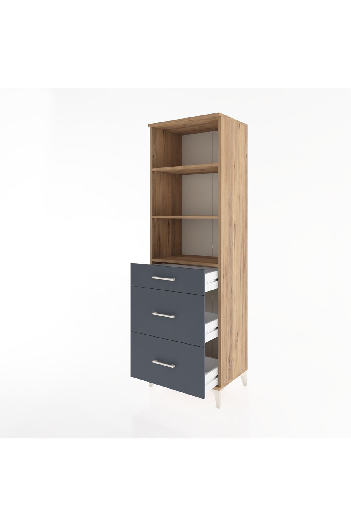 Hyperion Dolap 3 Raflı 3 Çekmeceli 60x44x195 - S59M096V8B