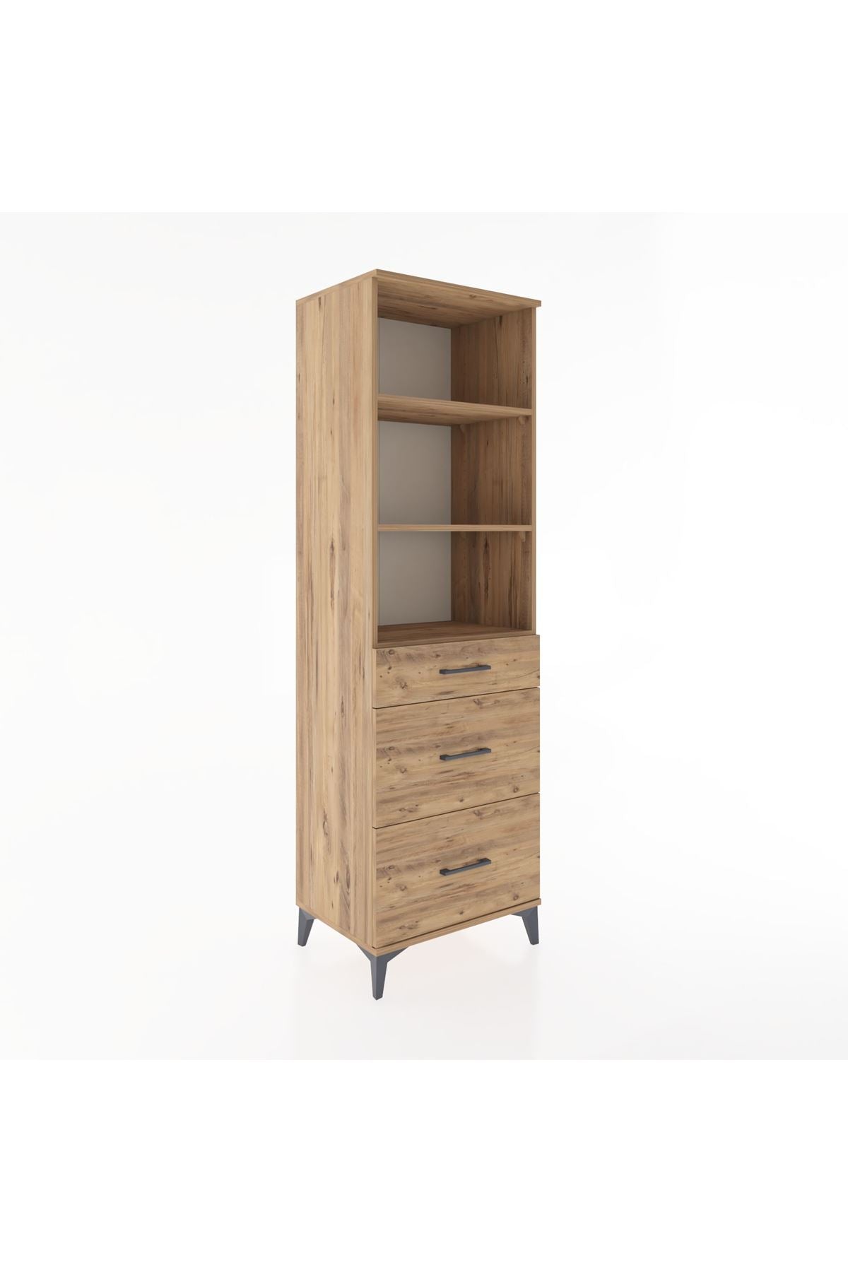 Hyperion Dolap 3 Raflı 3 Çekmeceli 60x44x195 - S59M096V9B