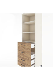 Hyperion Dolap 3 Raflı 4 Çekmeceli 60x44x195 - S59M097V3B