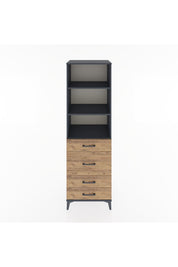 Hyperion Dolap 3 Raflı 4 Çekmeceli 60x44x195 - S59M097V6B