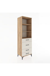 Hyperion Dolap 3 Raflı 4 Çekmeceli 60x44x195 - S59M097V7B
