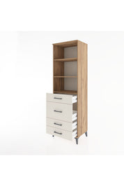 Hyperion Dolap 3 Raflı 4 Çekmeceli 60x44x195 - S59M097V7B