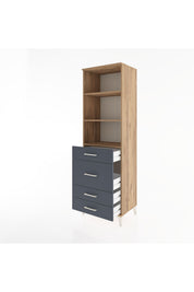 Hyperion Dolap 3 Raflı 4 Çekmeceli 60x44x195 - S59M097V8B