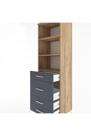 Hyperion Dolap 3 Raflı 4 Çekmeceli 60x44x195 - S59M097V8B