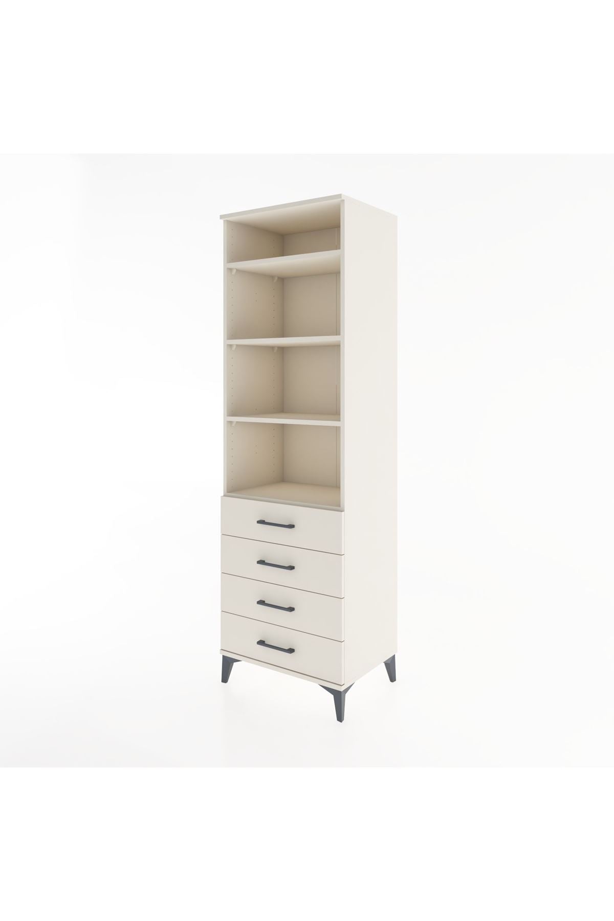 Hyperion Dolap 4 Raflı 4 Çekmeceli 60x44x195 - S59M098V1B